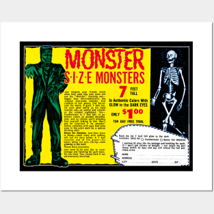 Monster Size Monsters comic book ad Posters and Art